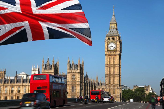 Union Jack over Parliament