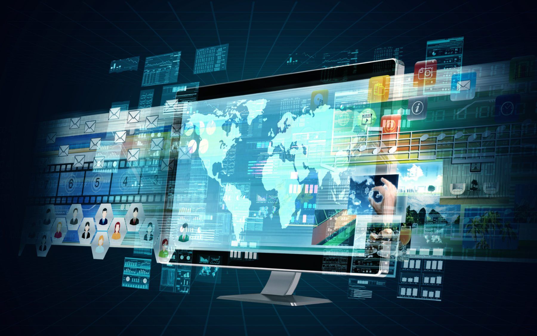 Graphic of internet multimedia server