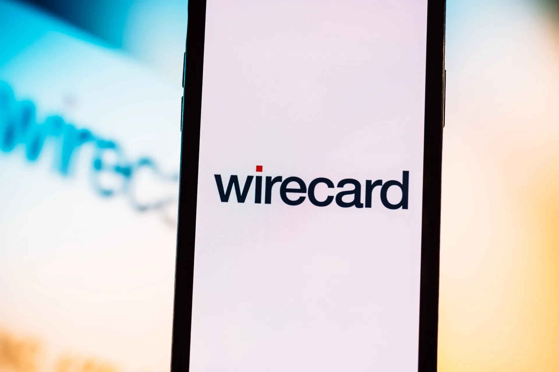 Wirecard logo on smartphone screen