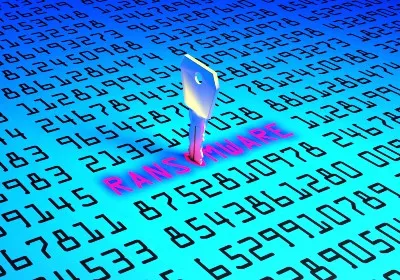 Ransomware graphic - police federation cyberattack