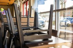 Chairs on table regarding the business support scheme 