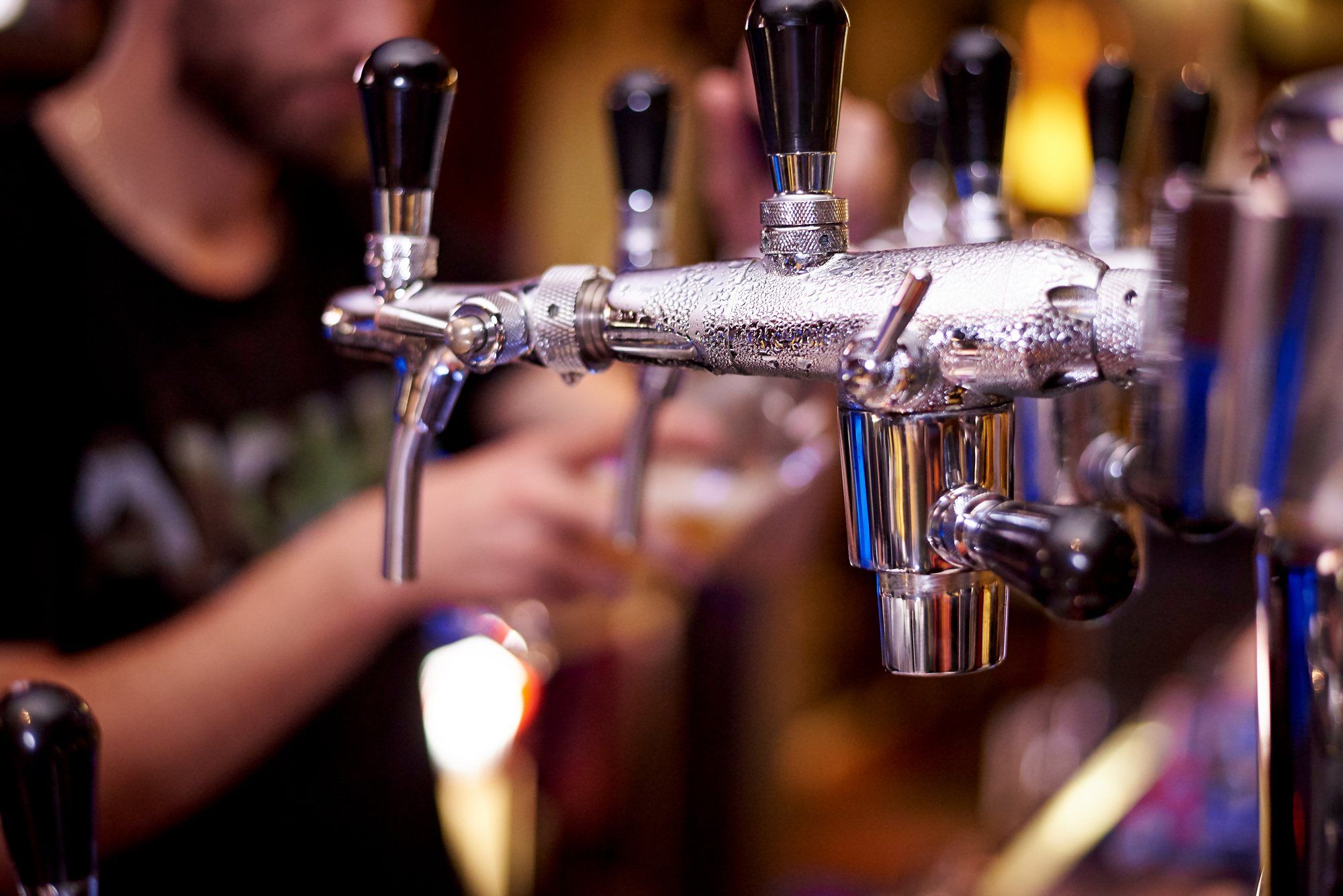 Beer tap at pub regarding the new COVID-19 rules in place in Wales