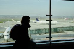 Silhouette traveller regarding Britons barred from EU over COVID