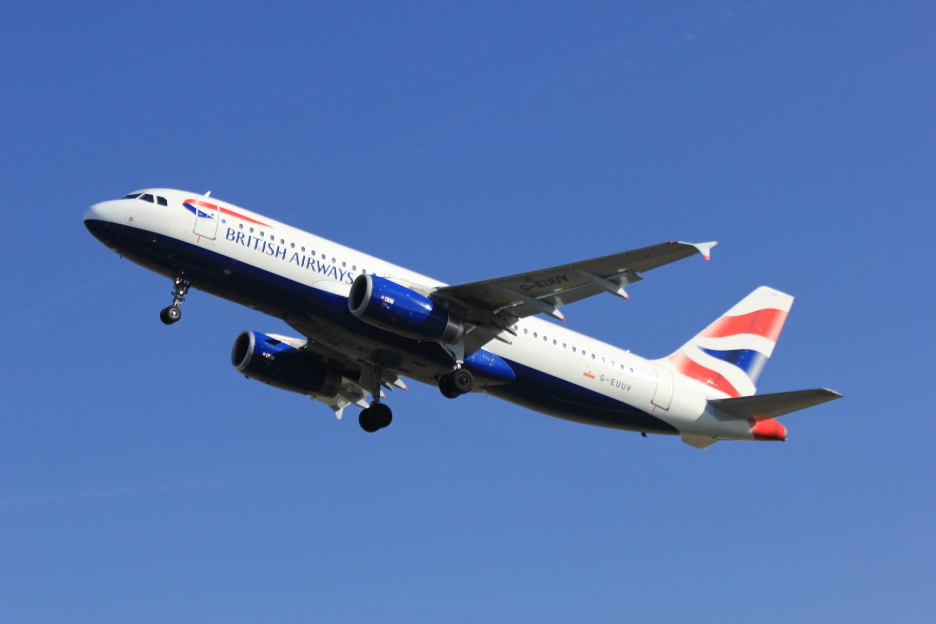 British Airways plane in flight - sita