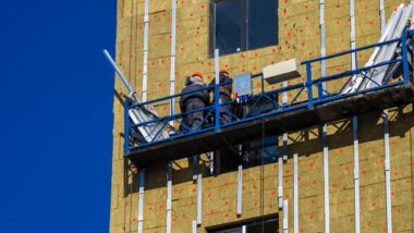Construction of a large residential complex.