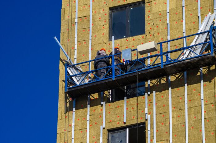 Construction of a large residential complex.