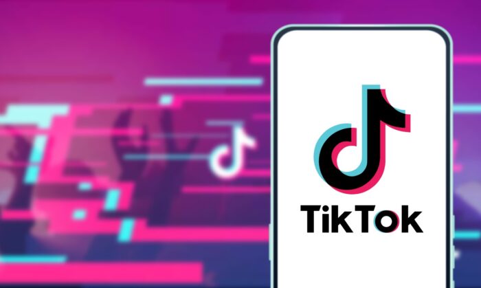 Smart phone with TIK TOK logo
