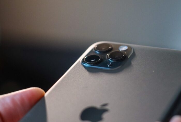 Close up of Apple iPhone.