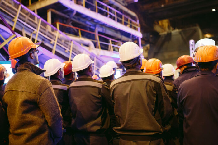 Strike of workers in heavy industry.