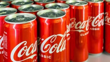 Close up of Coca-Cola cans, representing the Coca-Cola recall.