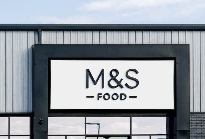 Marks & Spencer Food store in Clapham- local food branch of the major British high street retailer and brand