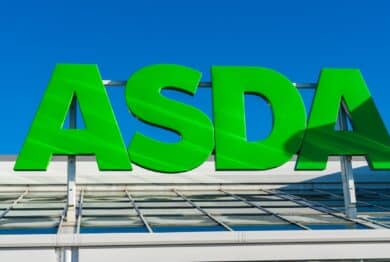 External signage of UK based supermarket, Asda